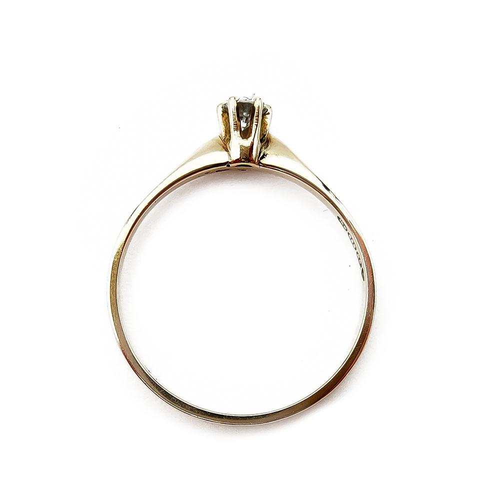 Solitaire timanttisormus 0,15ct 17,5mm #2