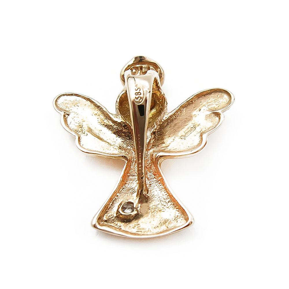 Kultainen siro enkeliriipus 0,005ct timantilla #1