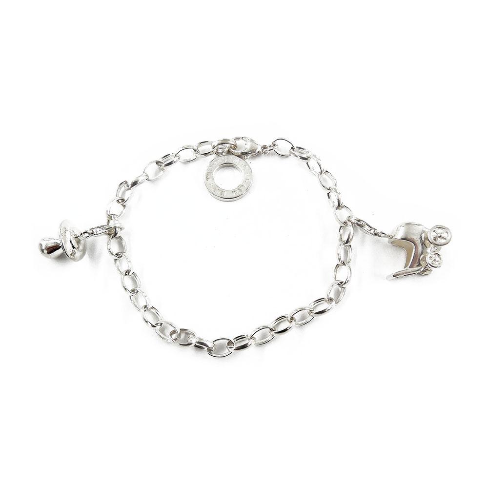 Thomas Sabo Charm club ranneketju 19 cm+tutti ja lastenvaunut helat #0