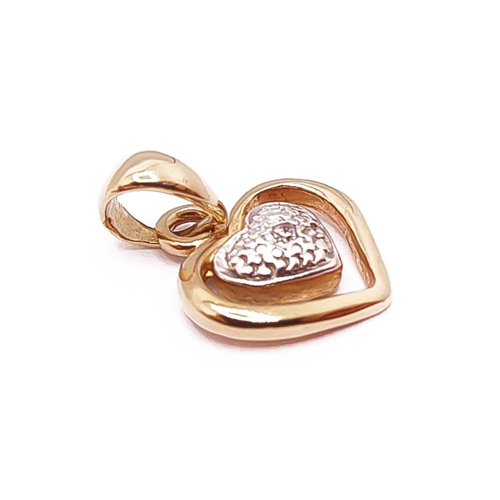 Kultainen sydänriipus tim. 0,005ct #1