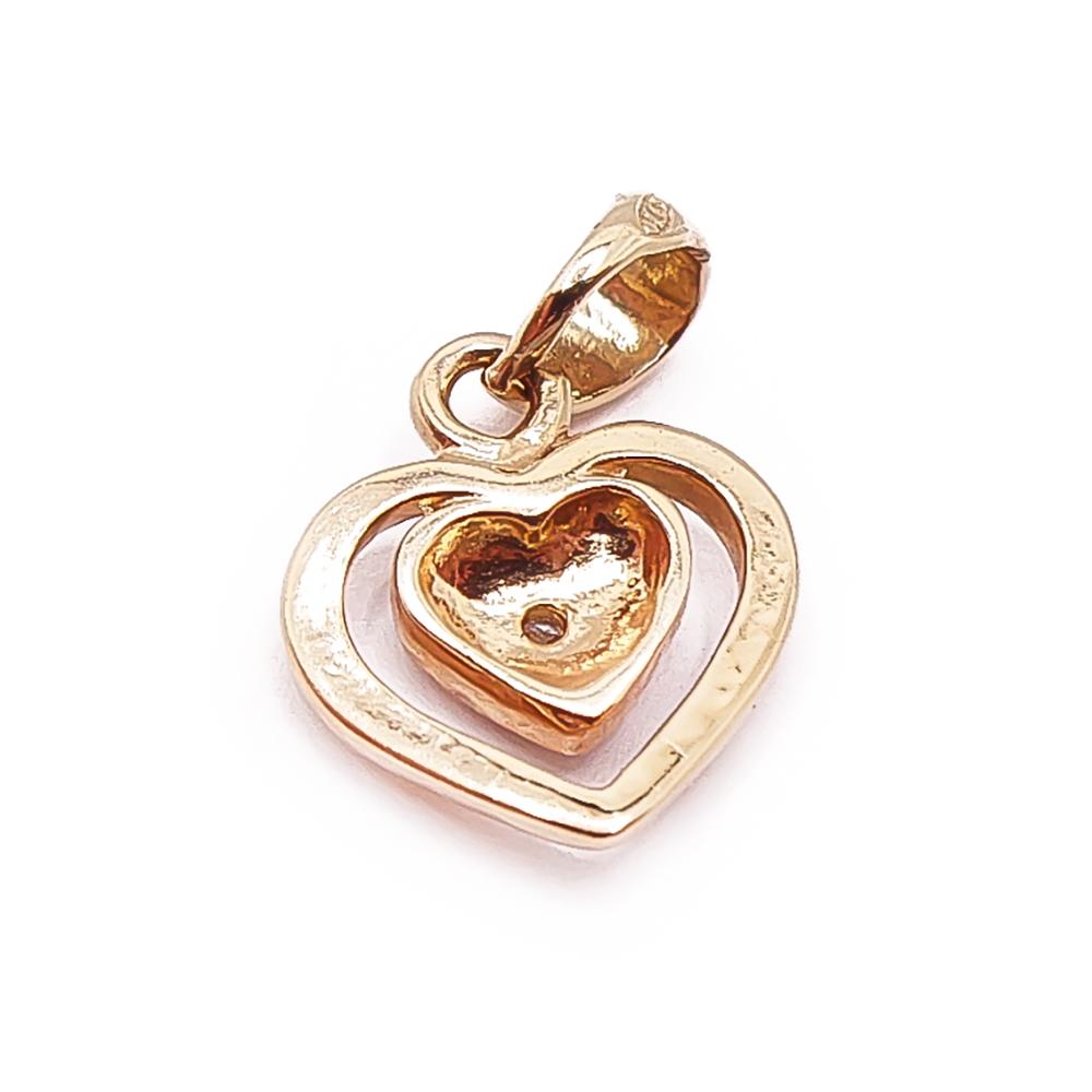 Kultainen sydänriipus tim. 0,005ct #2