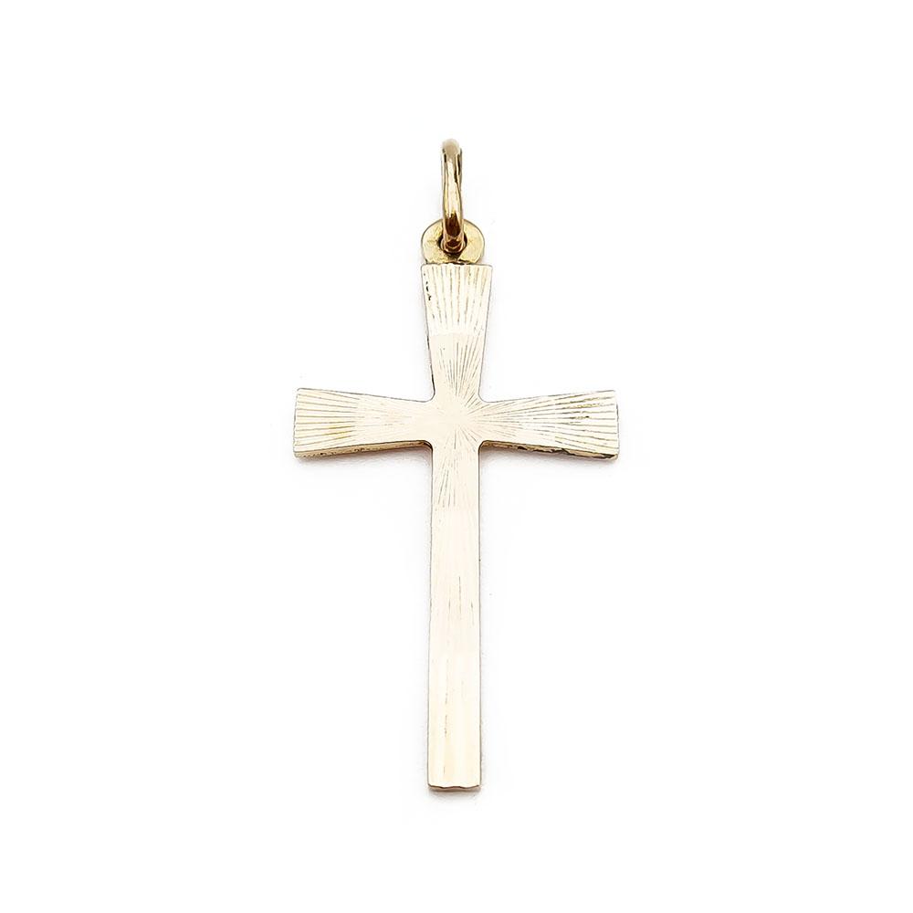 18K 3,7cm Timanttileikattu ristiriipus #0