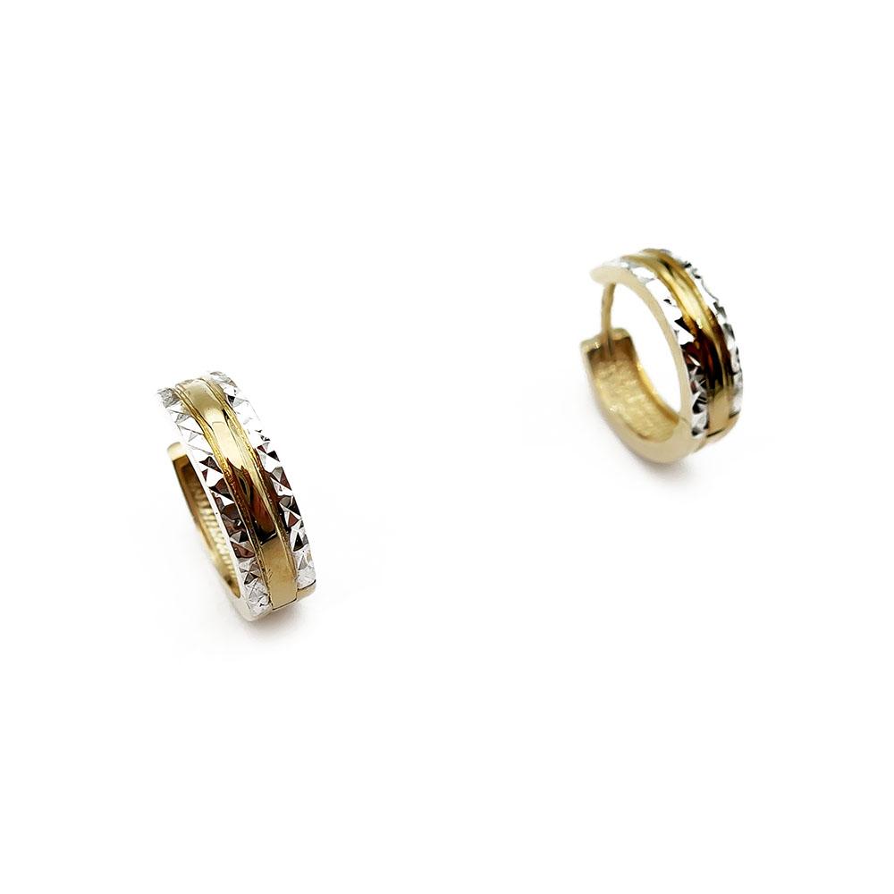15mm Kohinoor korvarenkaat valkokultaisella reunalla #1