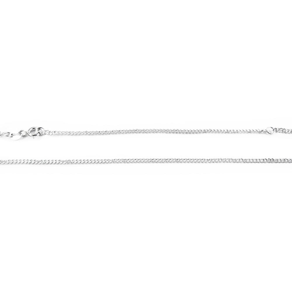 Hopeinen kaulaketju, 49 - 58,5 cm #2