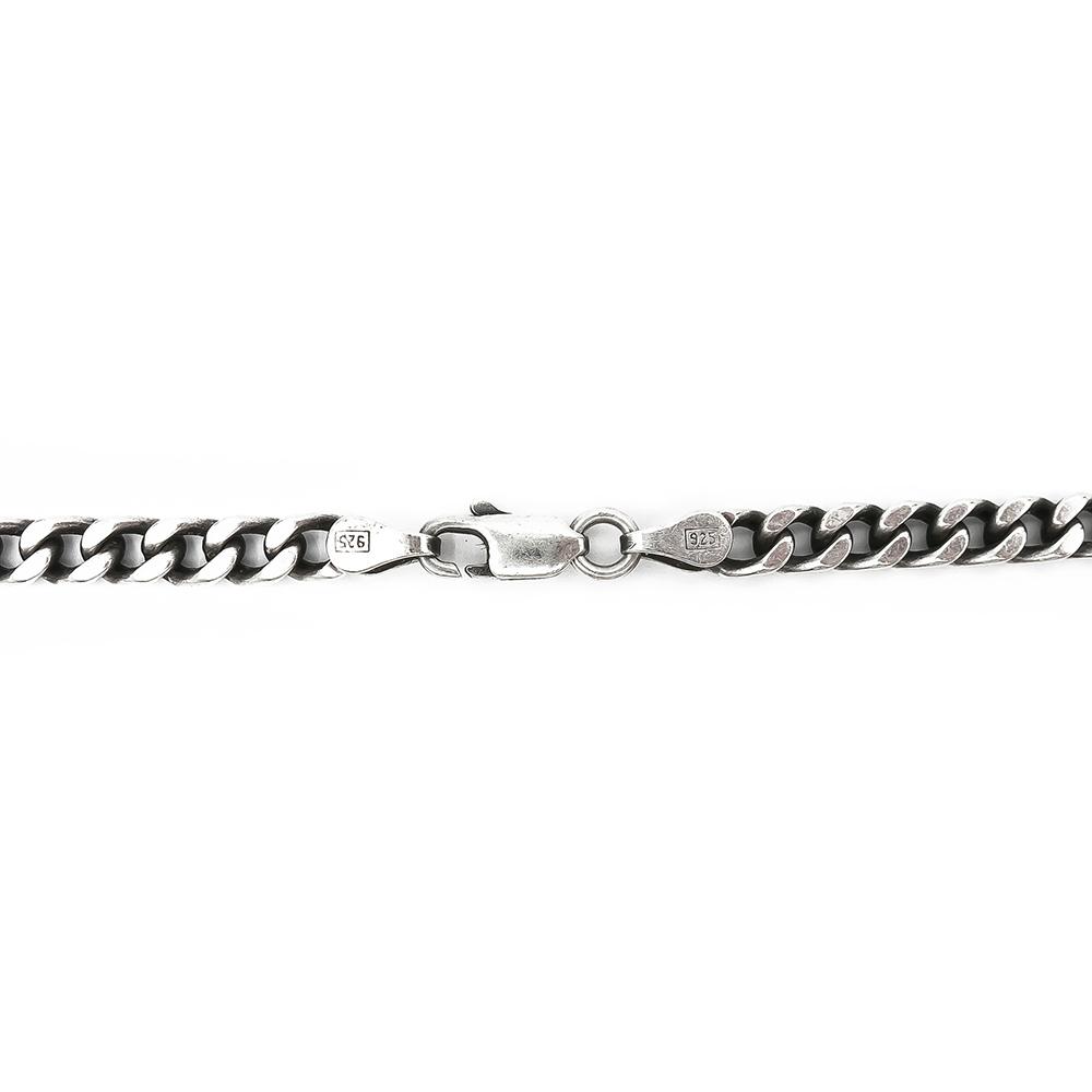 Hopeinen panssarikaulaketju 50cm lev. 5mm #2