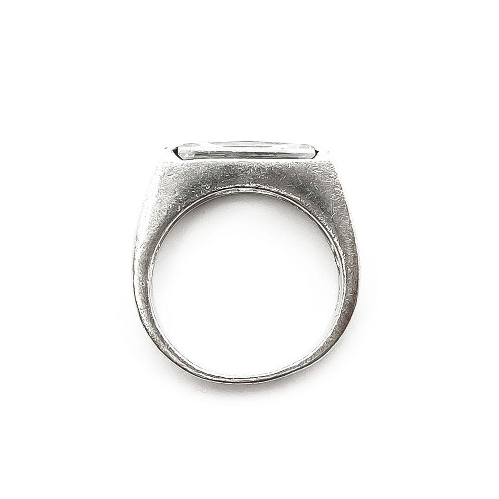 Hopeasormus kirkkaalla kivellä 16,5mm #2 Kultatukku.fi