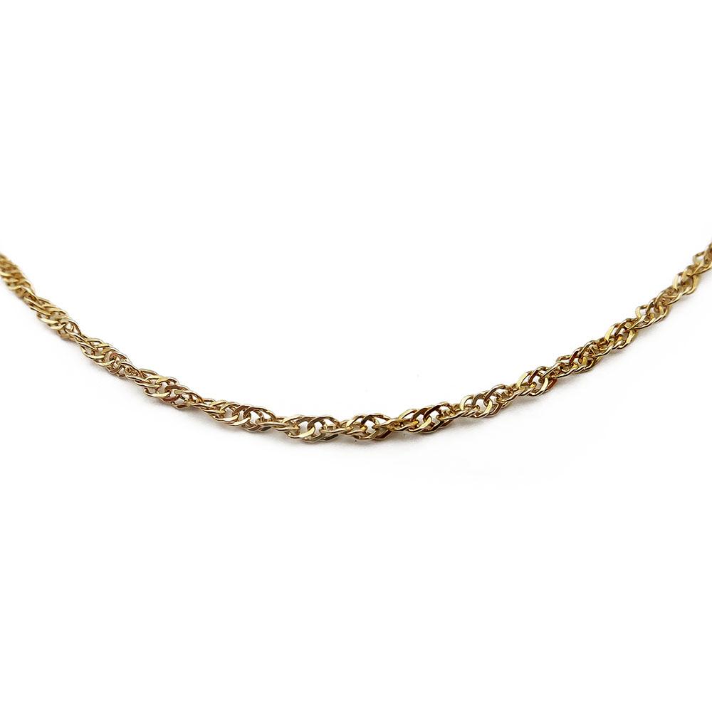 1,7mm Kierrekaulaketju 43cm #1 Kultatukku.fi