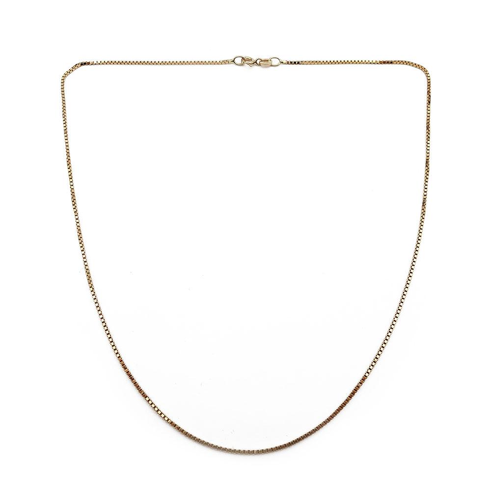 1mm Kultainen venetsiaketju 42cm #0 Kultatukku.fi