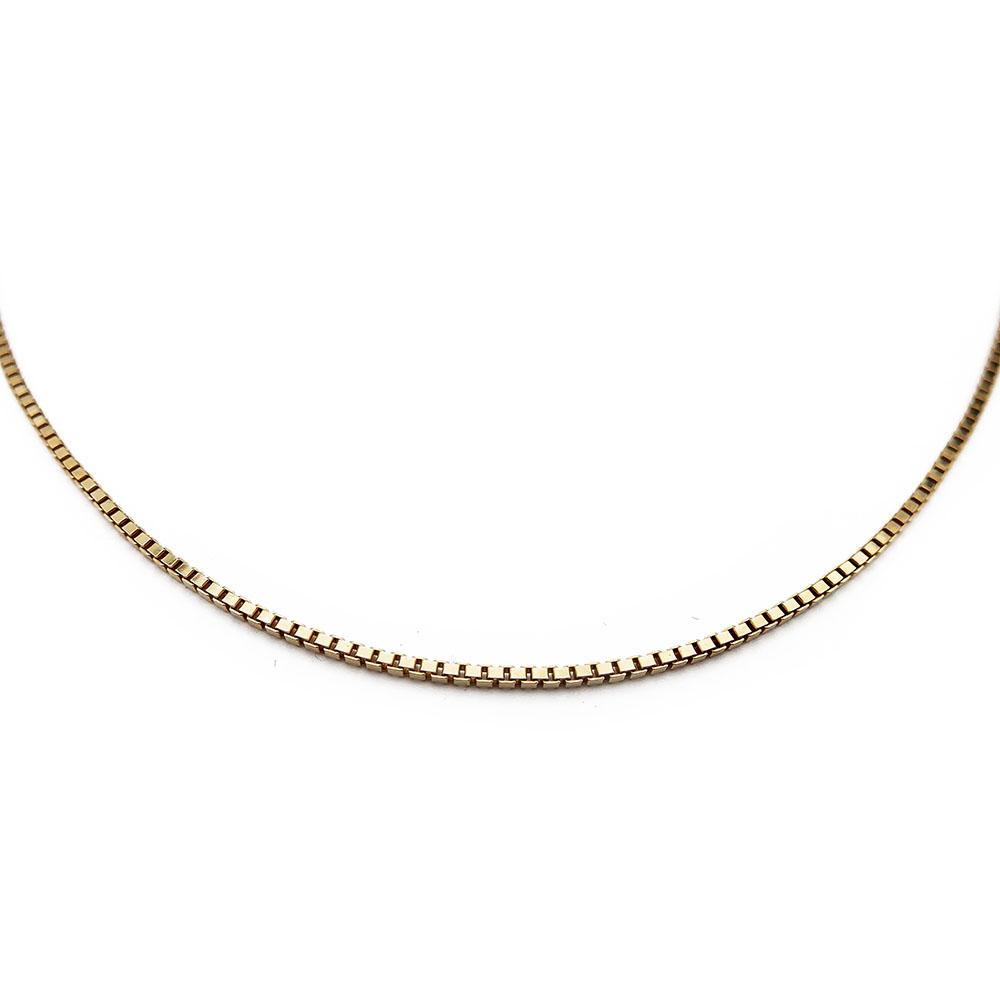 1mm Kultainen venetsiaketju 42cm #1 Kultatukku.fi