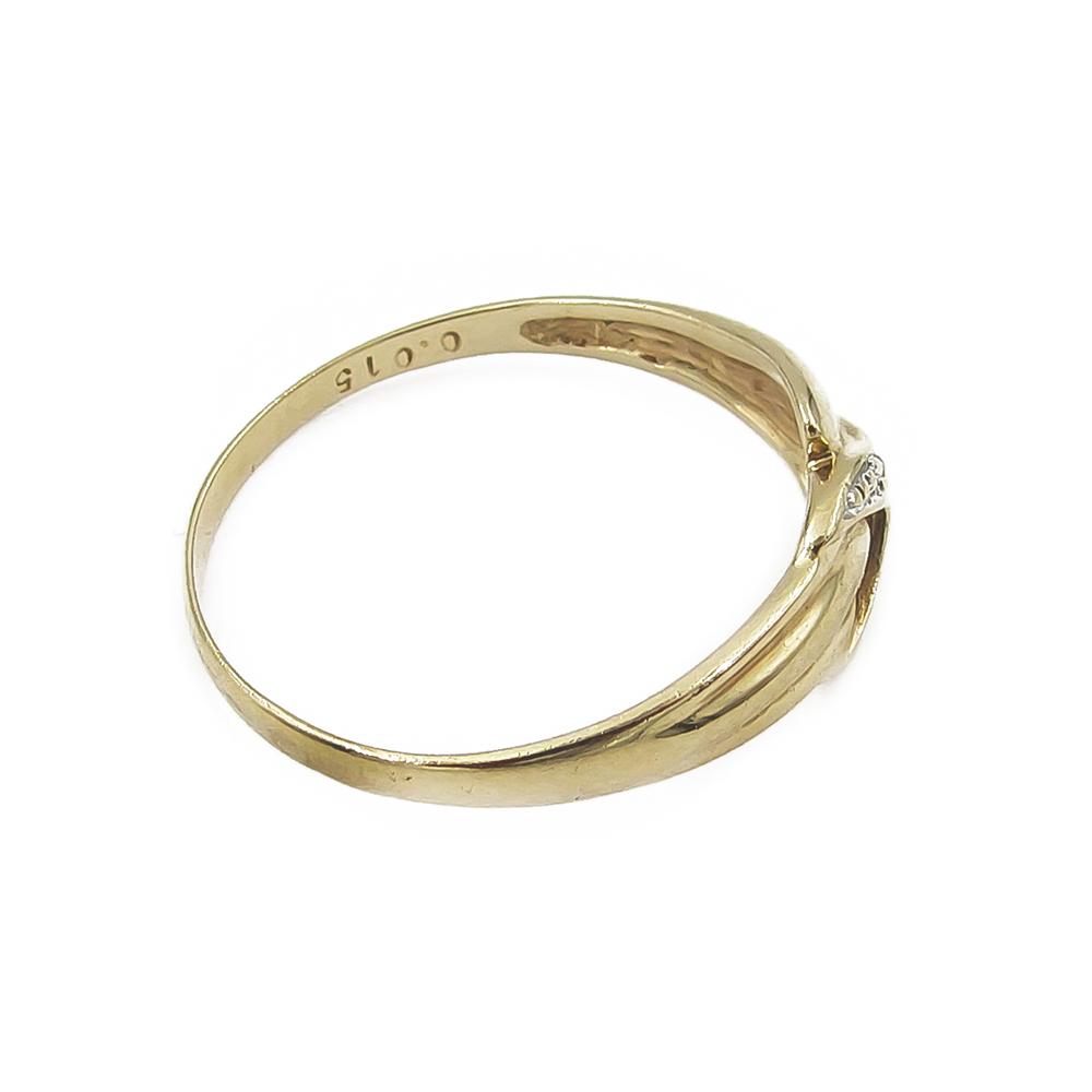 Timanttisormus halk.18mm v.1996 tim.0,015ct #5 Kultatukku.fi