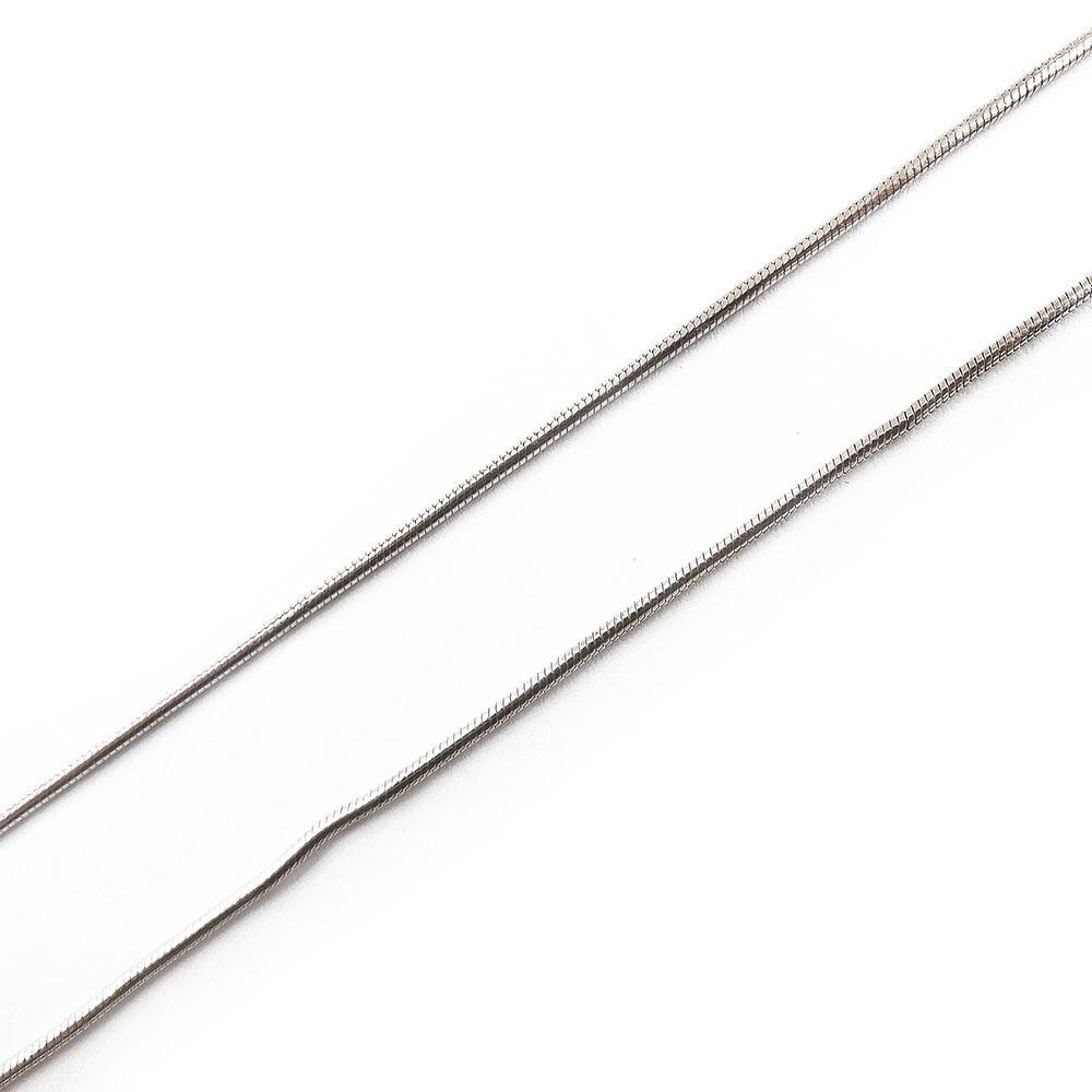 Hopeinen käärmeketju 43cm #1 Kultatukku.fi