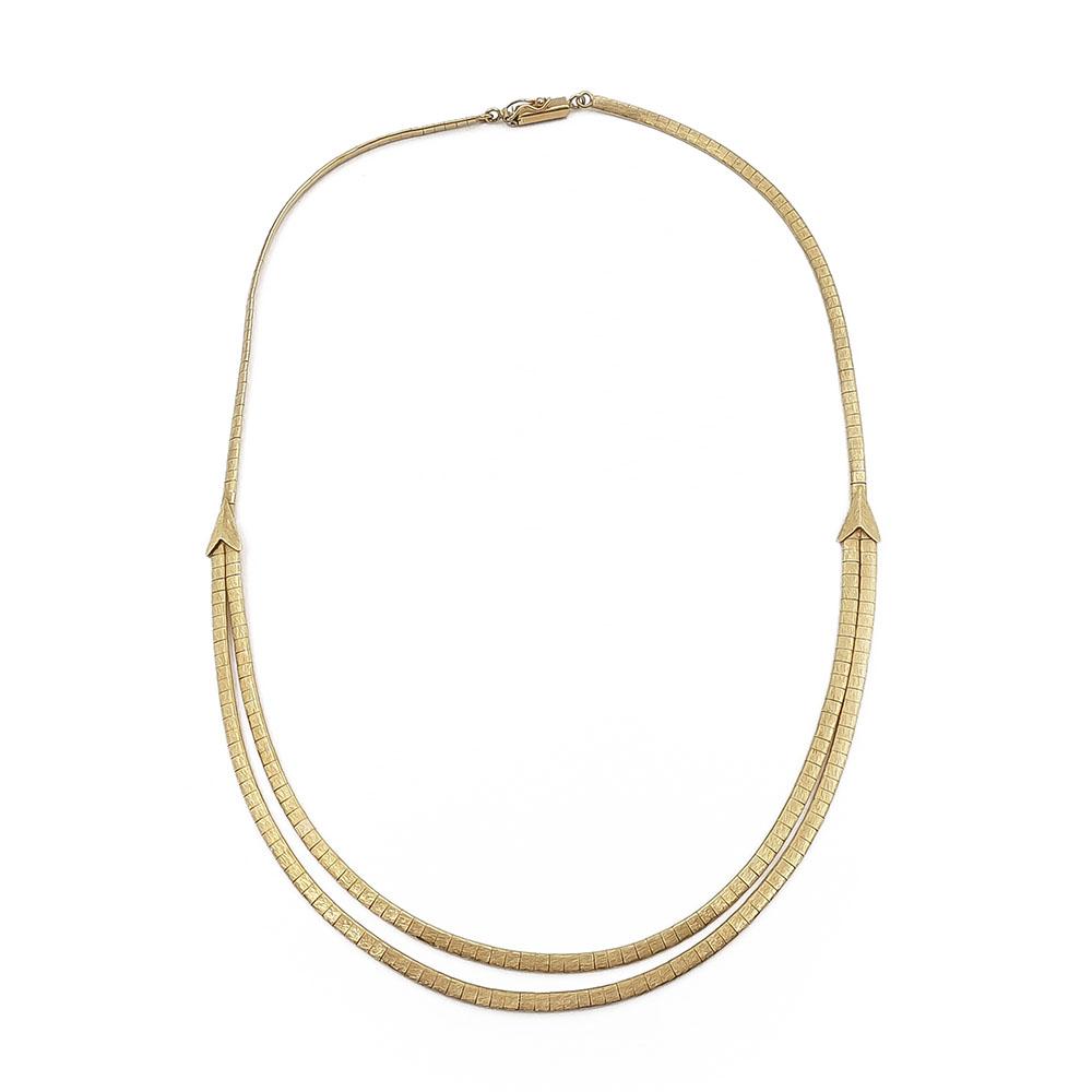18k Kaksiketjuinen kaulakääty 42,5cm #0 Kultatukku.fi