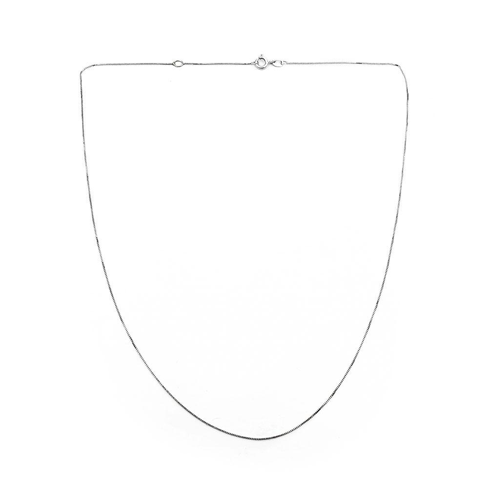 Valkokultainen 0,55mm venetsiakaulaketju 44-47cm #0 Kultatukku.fi