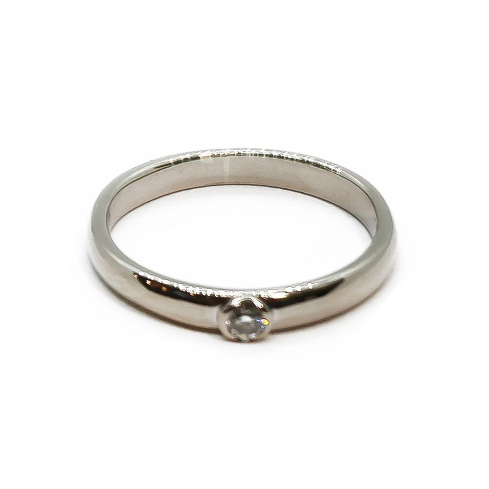 Olof Sjöblom timanttisormus 0,03 ct, 14K valkokulta, 16,75 mm #0 Kultatukku.fi