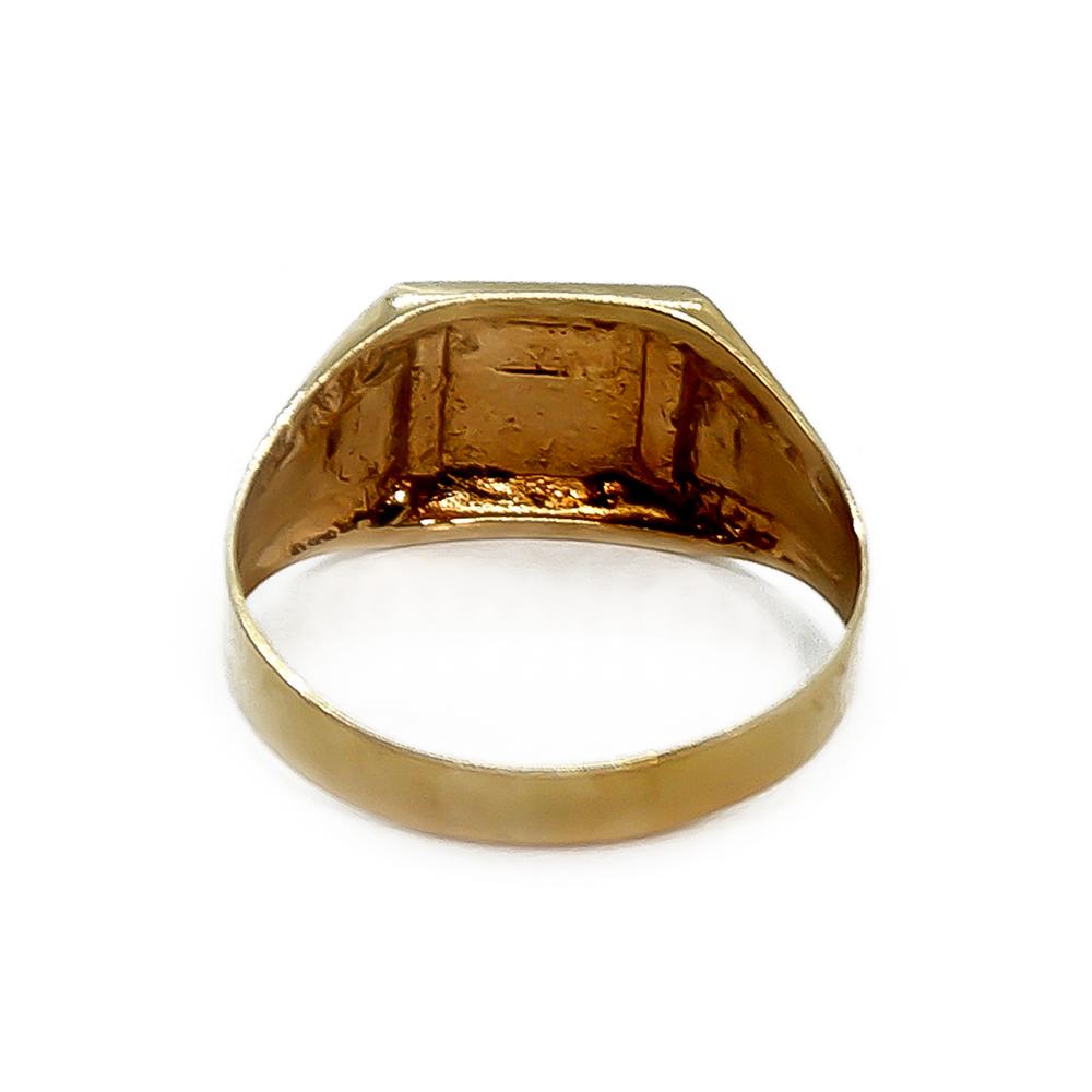 Top Gold koristekuvioitu kultainen kantasormus 585 / 14K, 22,5 mm, 1999 #3 Kultatukku.fi