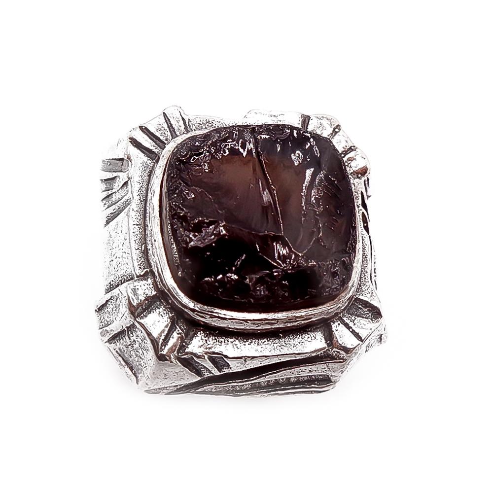 Pentti Sarpaneva Kelo -savukvartsisormus, 830-hopea, 18 mm, 1970 #2 Kultatukku.fi