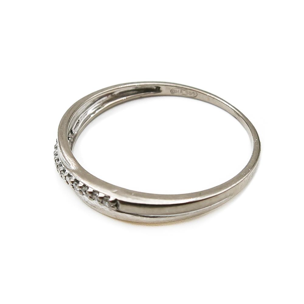 Valkokulta timanttisormus 0,065ct koko 17,75 #1 Kultatukku.fi