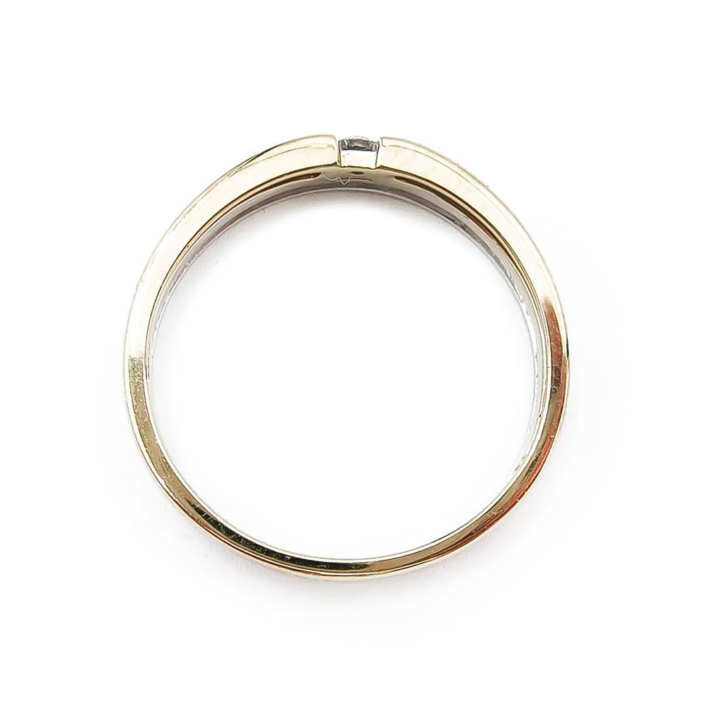 Story of Love Duprovnik valko/keltakultainen sormus 0,10ct 17mm #4 Kultatukku.fi