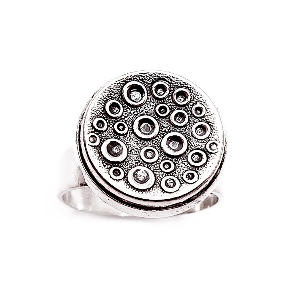 Hopeinen sormus v.-68 18,5mm #1 Kultatukku.fi