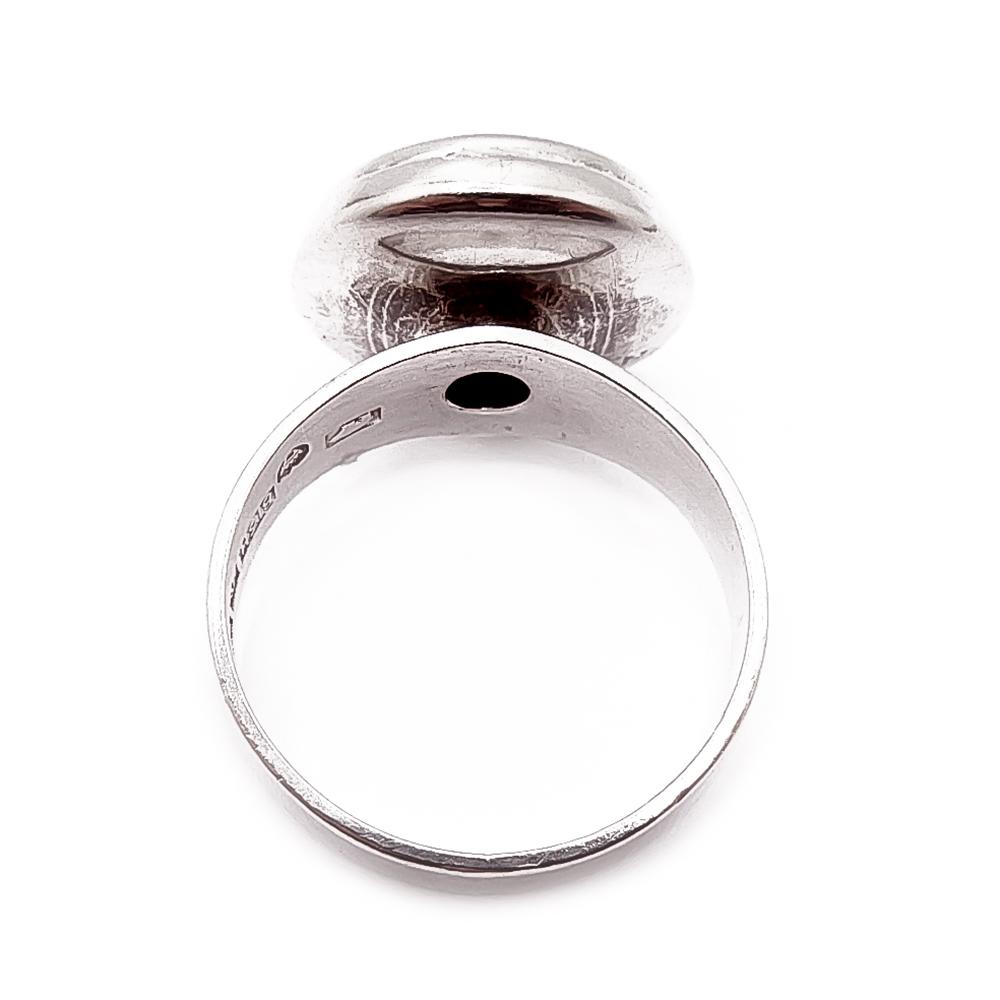 Hopeinen sormus v.-68 18,5mm #2 Kultatukku.fi