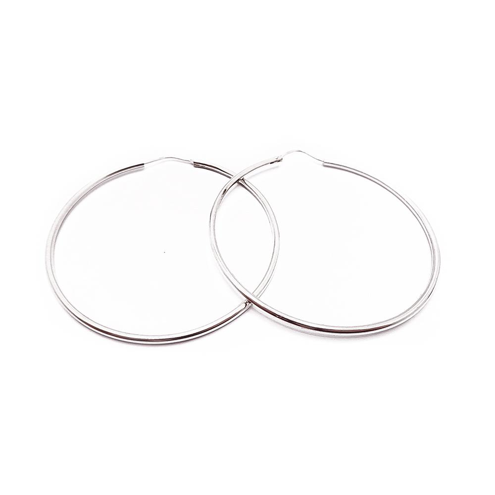 Hopeiset isot renkaat 55x2mm #0 Kultatukku.fi