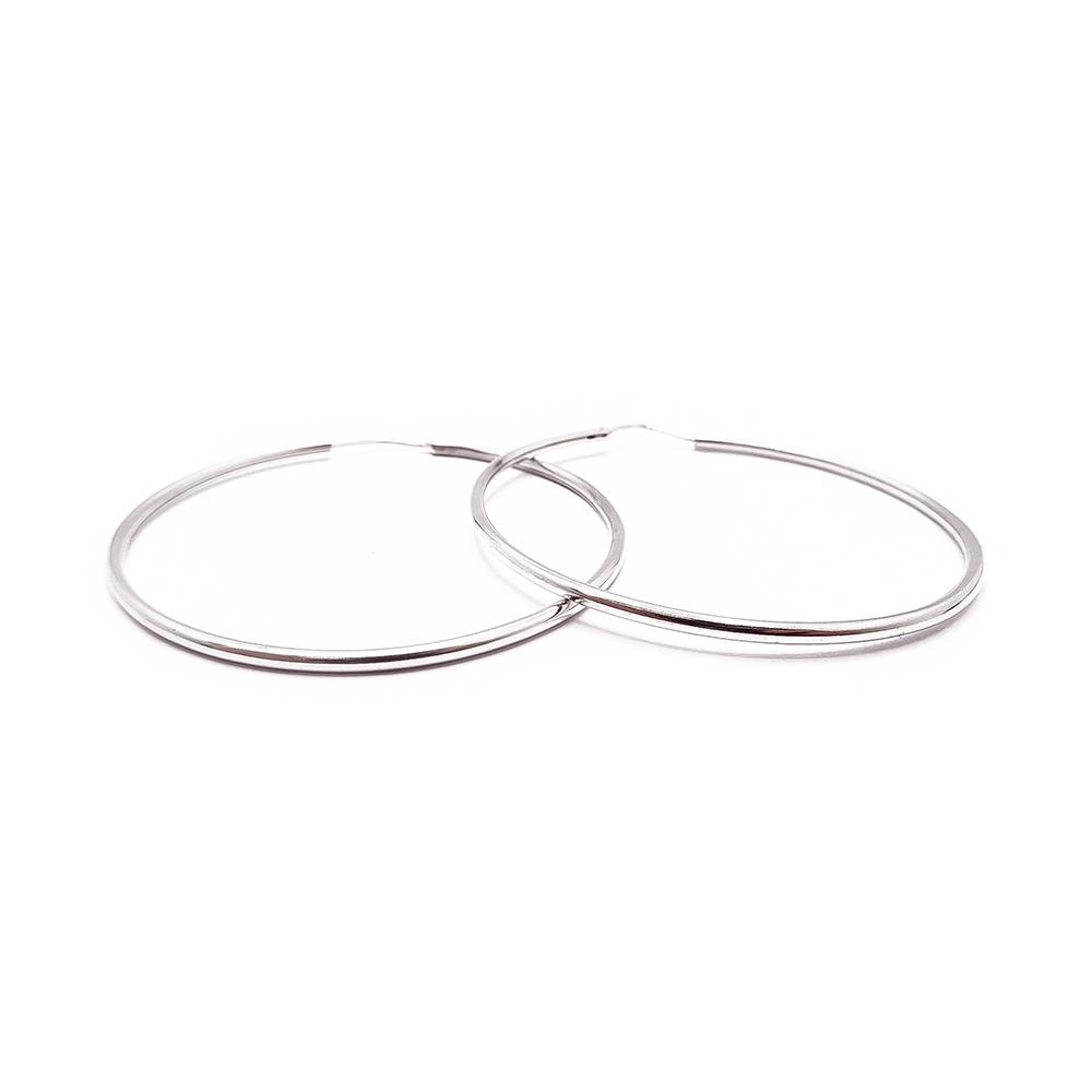 Hopeiset isot renkaat 55x2mm #1 Kultatukku.fi