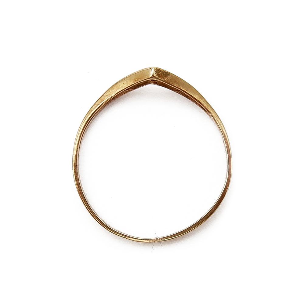 V-mallinen timanttisormus 0,01ct 17,5mm #2 Kultatukku.fi