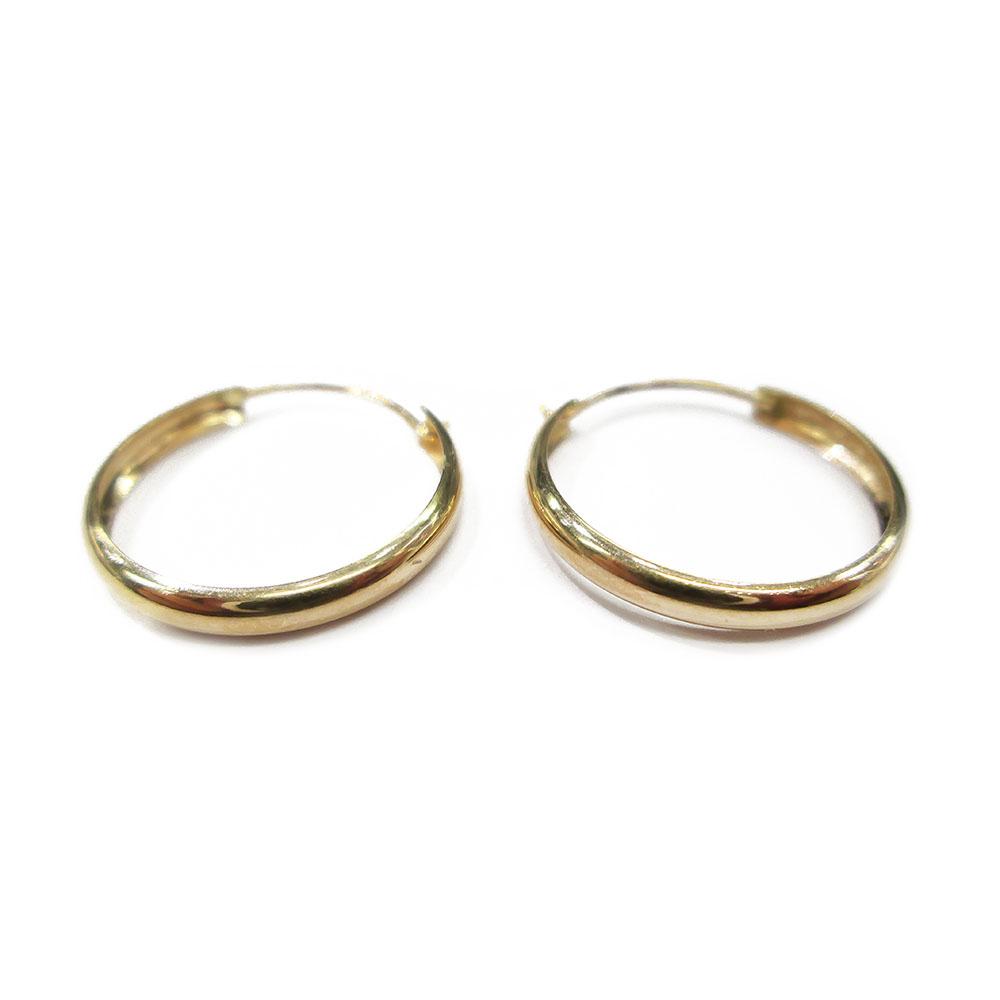 Kultaiset renkaat 2x15 mm #0 Kultatukku.fi