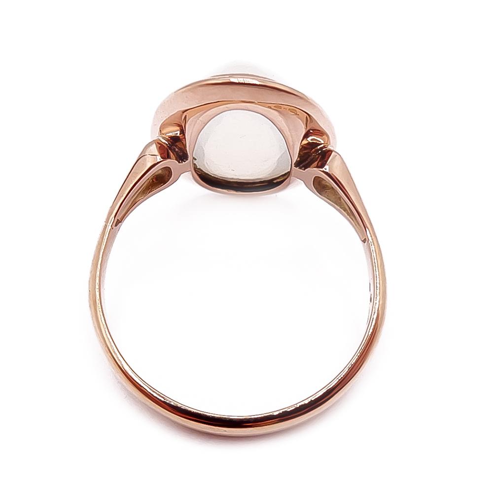 Kultainen sormus kuukivi v.-87 18,5mm #2 Kultatukku.fi
