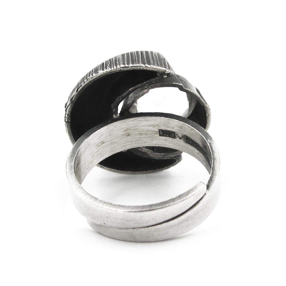 Karl Laine Finnfeelings vuorikristallisormus hopeaa 925, 17,25 mm, 1974 #3 Kultatukku.fi