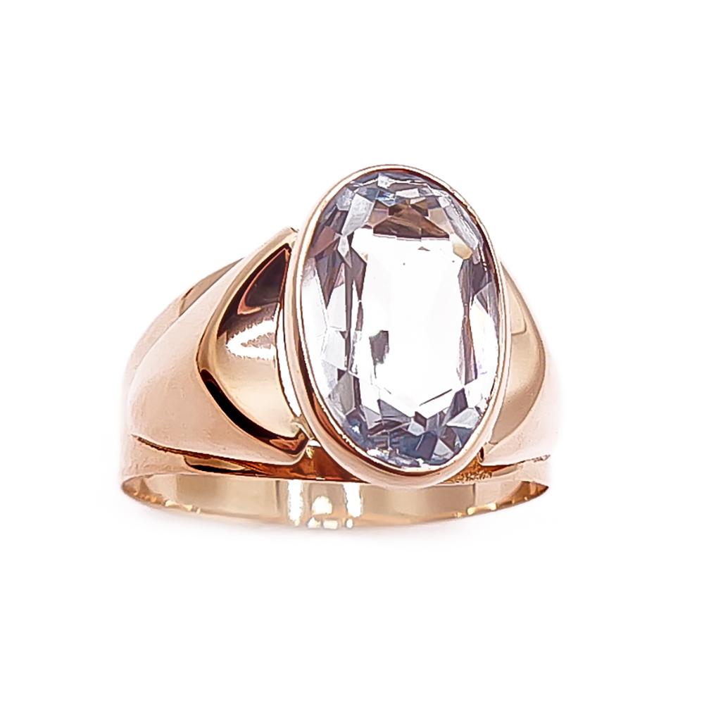 Kultainen aquamariinin värinen kivi 18mm v.-90 #1 Kultatukku.fi