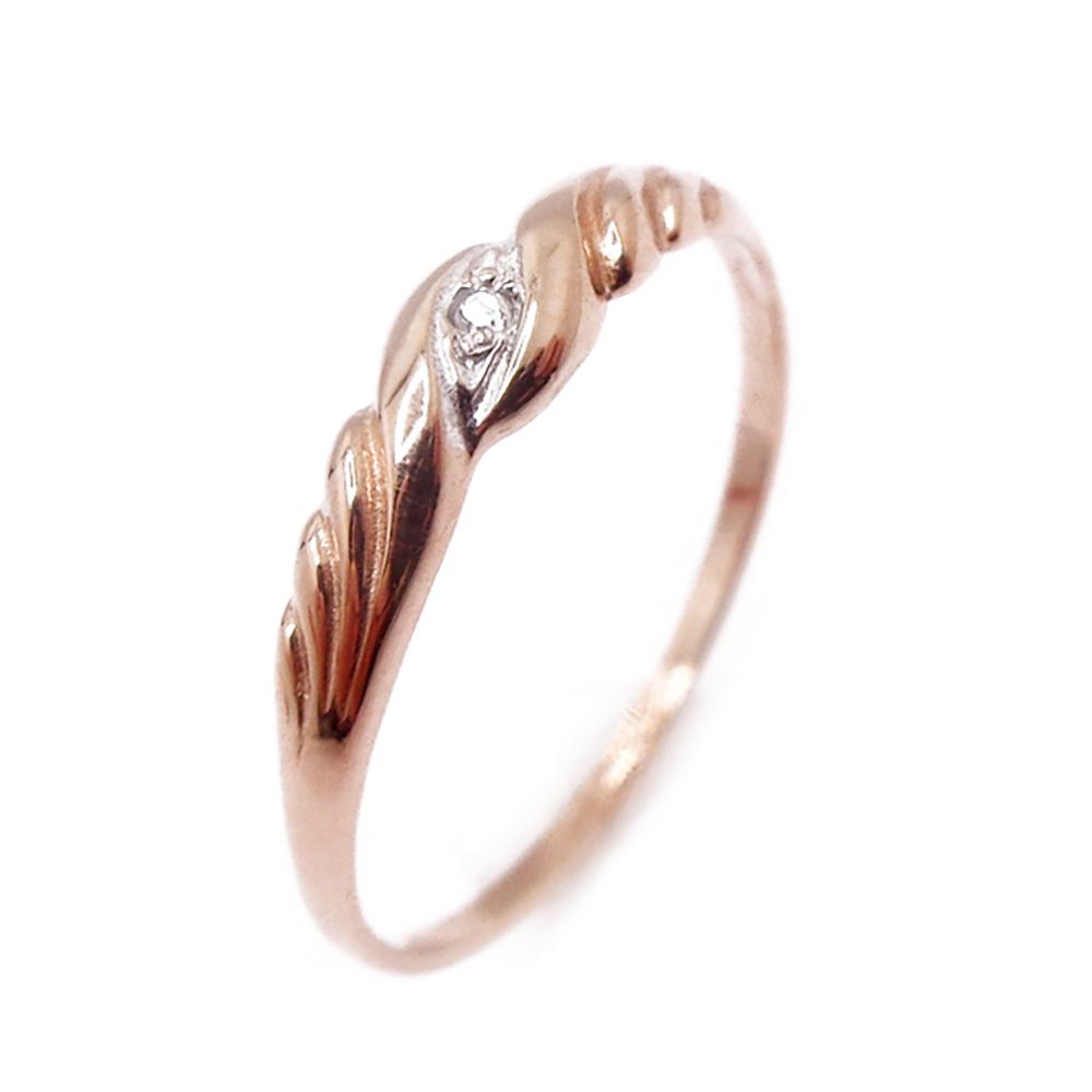 Kultainen timanttisormus 0,005ct 15mm #0 Kultatukku.fi