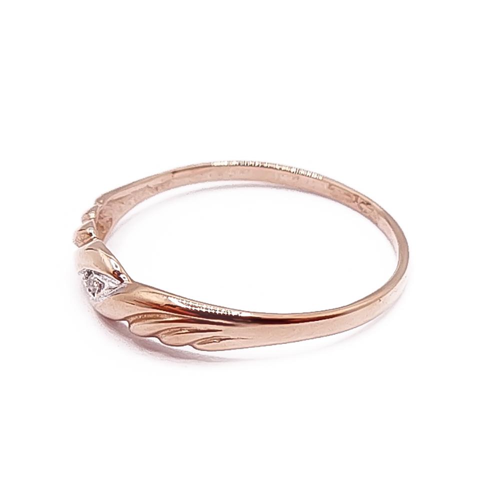 Kultainen timanttisormus 0,005ct 15mm #3 Kultatukku.fi