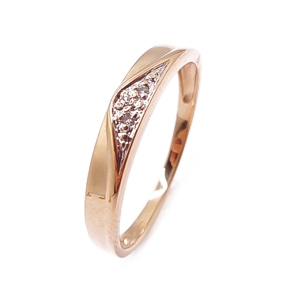 Kultainen timanttisormus 0,015ct 18,5mm #0 Kultatukku.fi