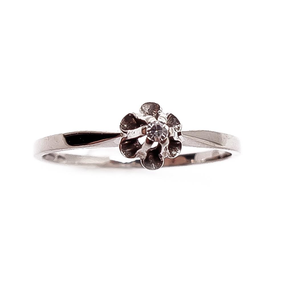 18k timanttisormus 0,02ct v.-79 16,5mm #1 Kultatukku.fi