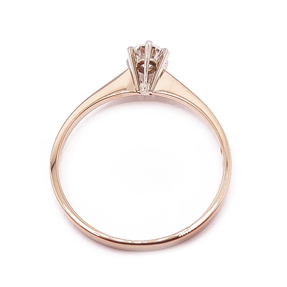 Tillander timanttisormus 0,30 ct, 18K kulta, 17,5 mm, 1979 #2 Kultatukku.fi