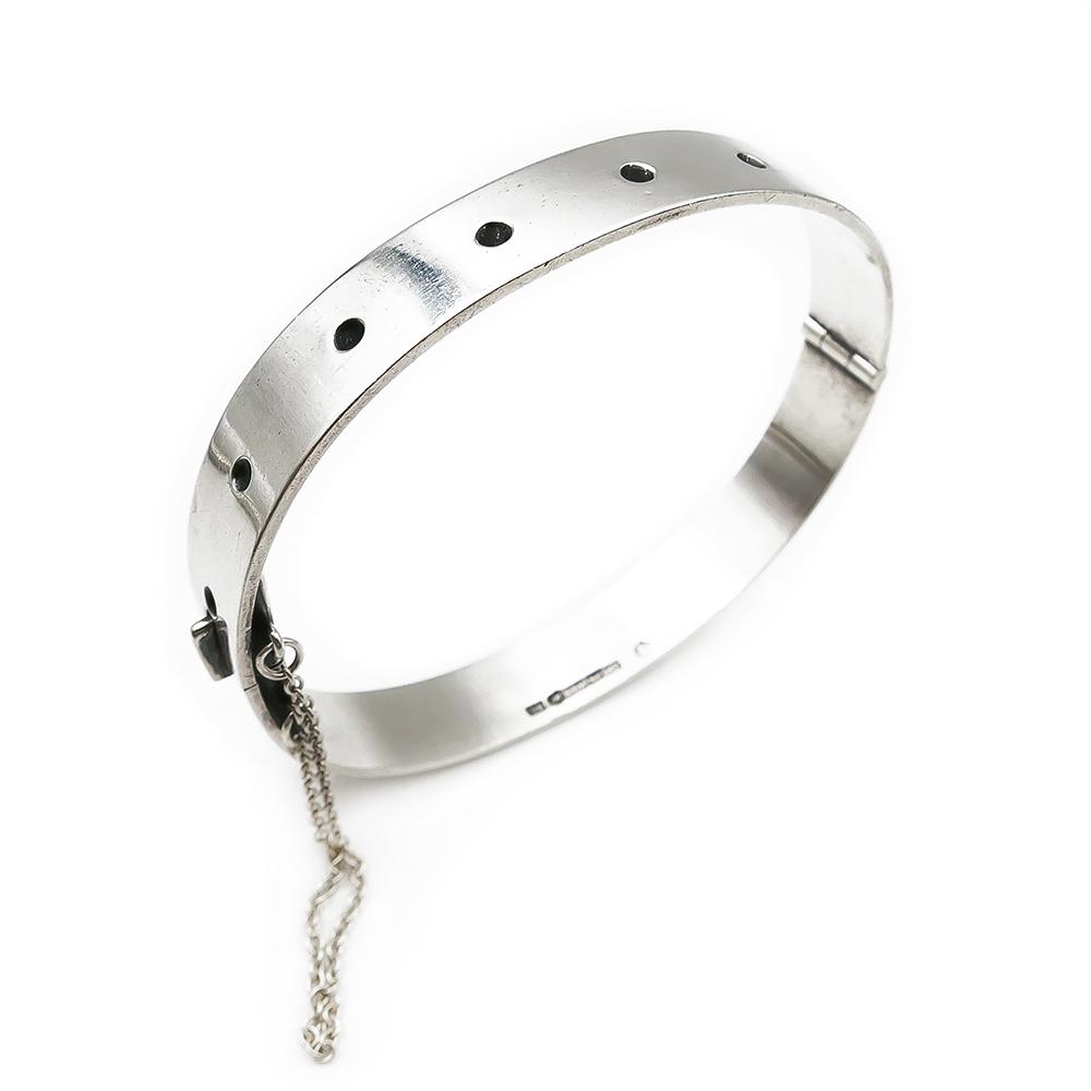 Kalevala Koru Kaira rannerengas turvaketjulla 18,5cm lev.10mm Veikko Reinikka v.-65 #1 Kultatukku.fi