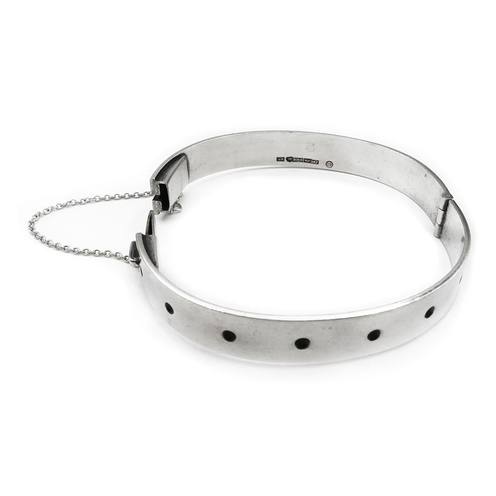 Kalevala Koru Kaira rannerengas turvaketjulla 18,5cm lev.10mm Veikko Reinikka v.-65 #2 Kultatukku.fi