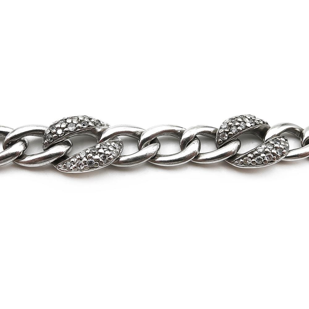 Hopeinen ranneketju zirk. 18,5cm lev.10mm #1 Kultatukku.fi