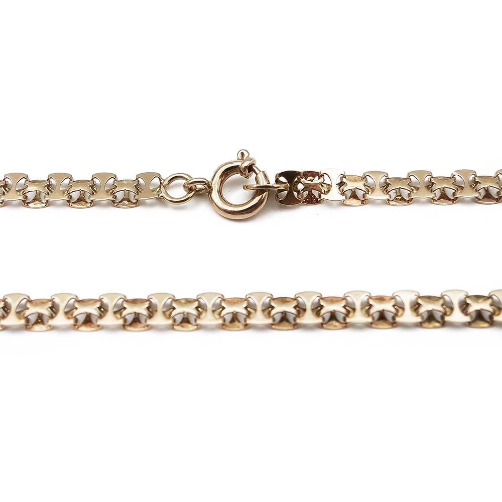 Keravan Kultaseppä X-lenkkikaulaketju 14K kultaa, 41,5 cm – 1982 #2 Kultatukku.fi