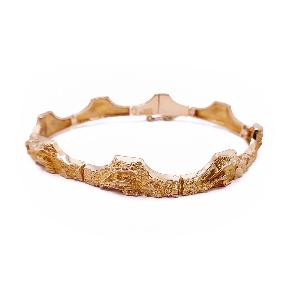 Lapponia Kaarisilta -kultarannekoru 585, Björn Weckström, 18,5 cm – 1999 #0 Kultatukku.fi