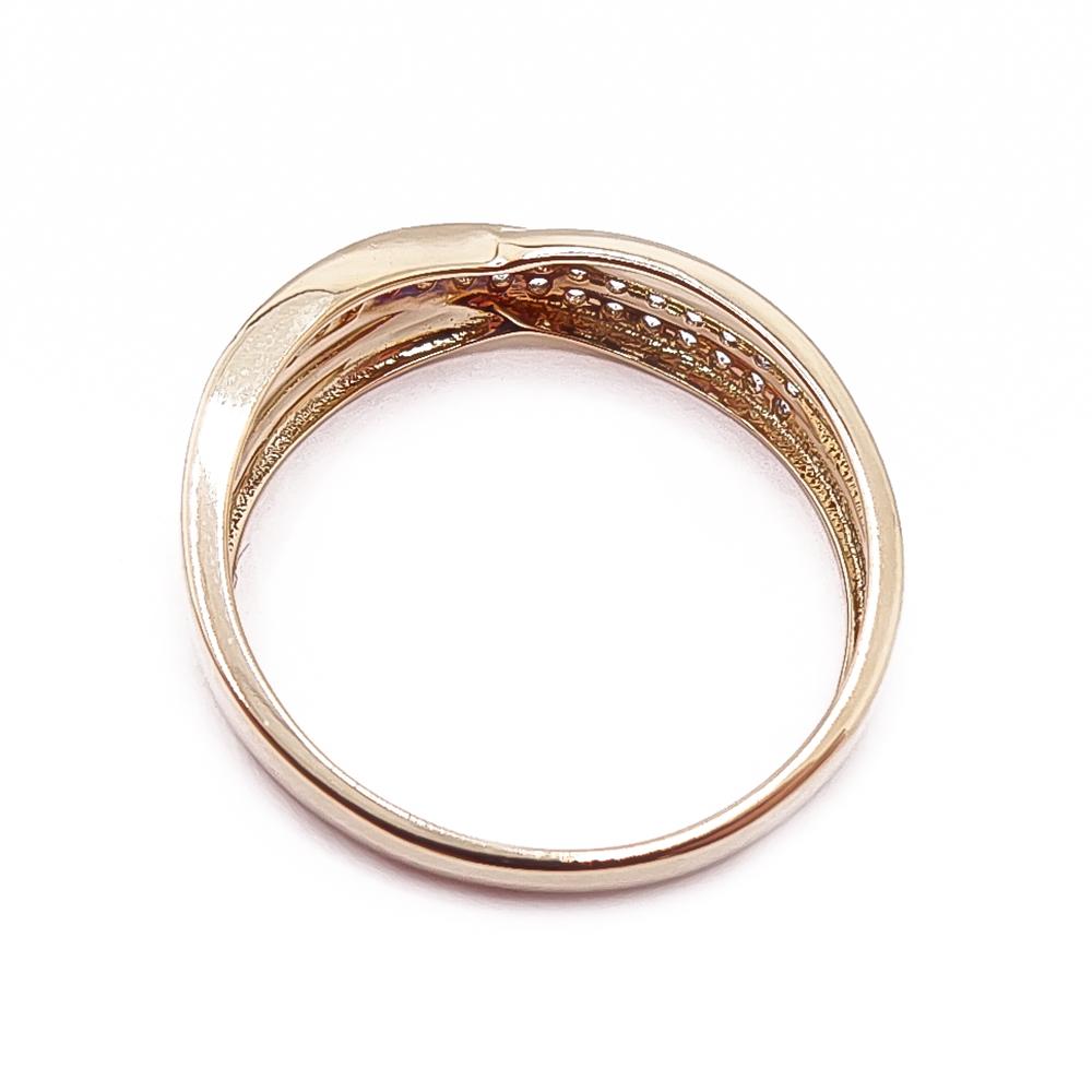 Kultainen sormus cz 17,5mm #2 Kultatukku.fi