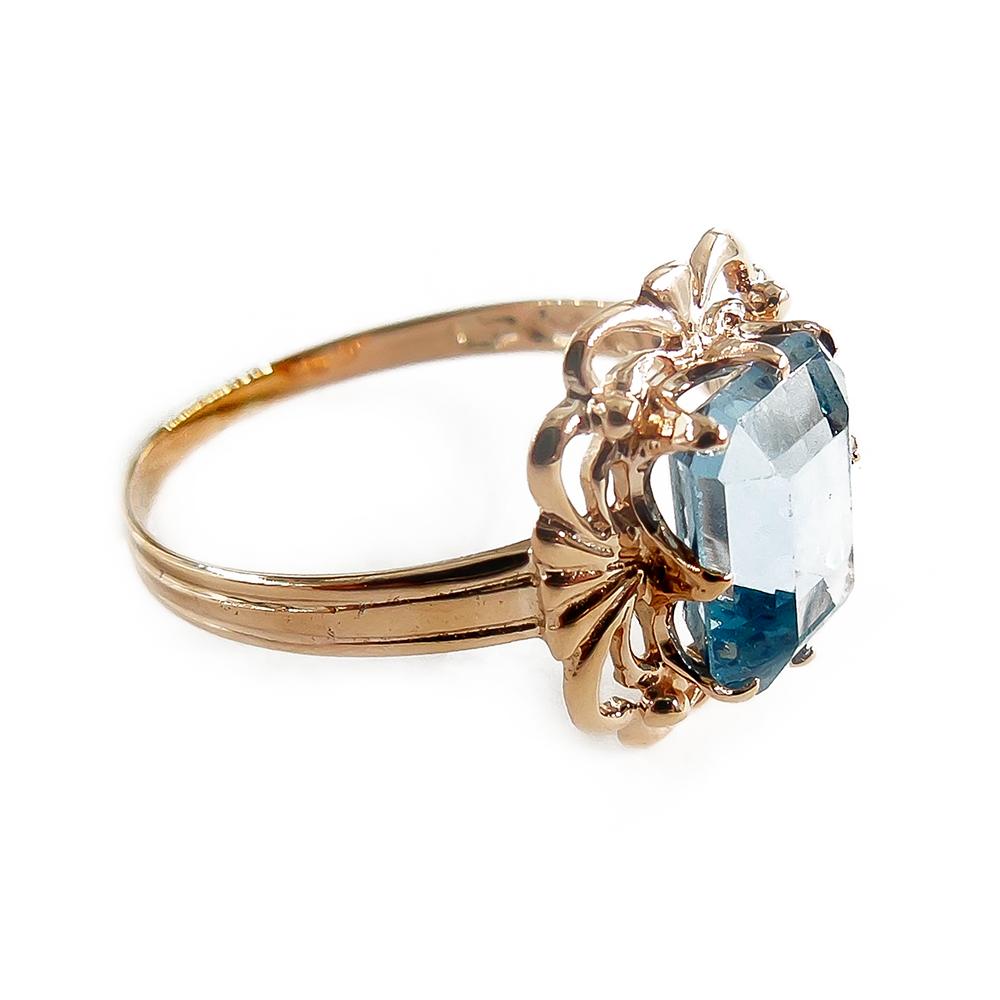 Eino Westerback sinikivinen 14K kultasormus 17,5 mm, 1956 #1 Kultatukku.fi