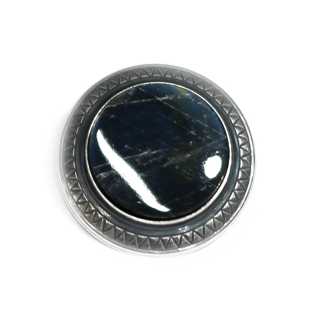 Kalevala Koru 1588 -rintakoru, hopeaa ja spektroliittia, 28 mm #1 Kultatukku.fi