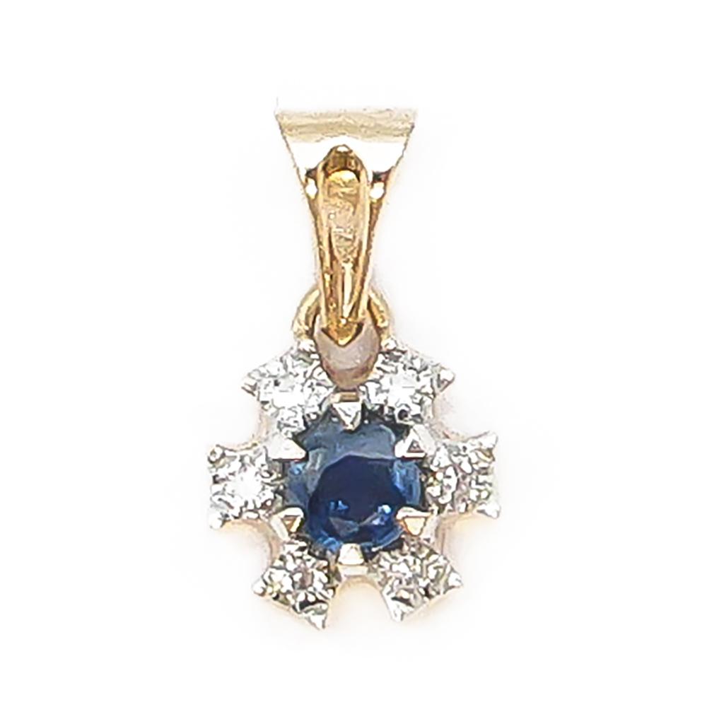 Kultainen kukkariipus 6x0,005ct #0 Kultatukku.fi