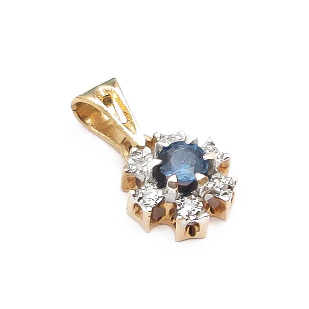 Kultainen kukkariipus 6x0,005ct #1 Kultatukku.fi
