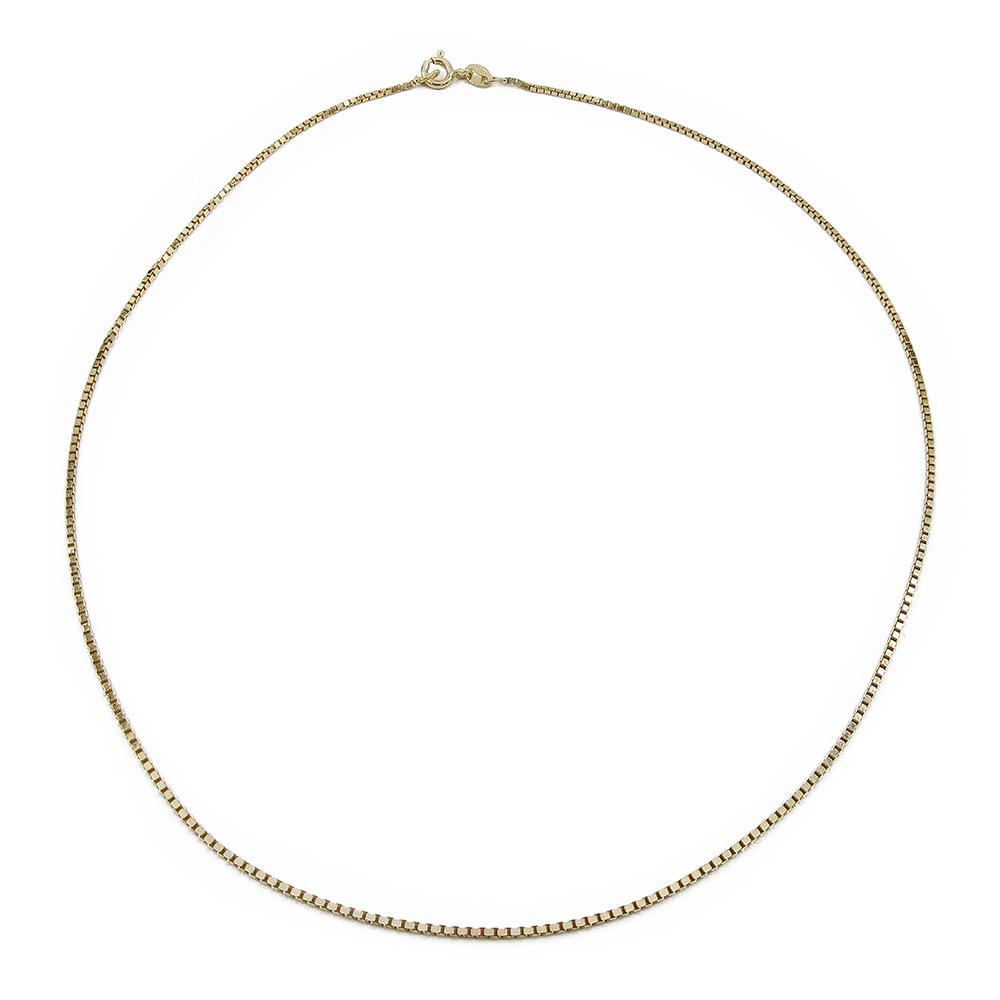 Kullattu hopea venetsia-kaulariipusketju 1,31mm 42cm #0 Kultatukku.fi