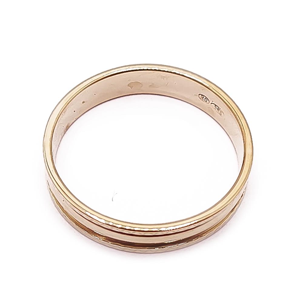 Kultainen kihlasormus kuviot 17mm 4mm #2 Kultatukku.fi