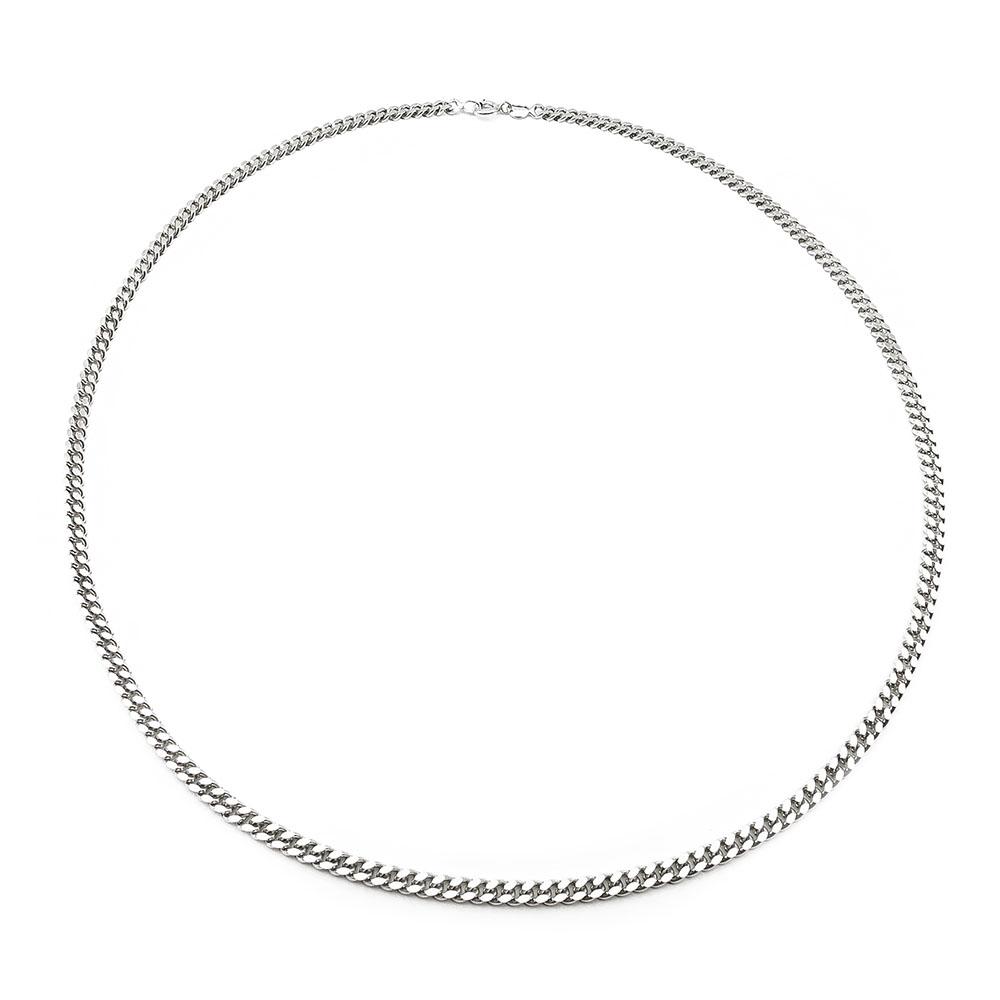 Hopeinen panssariketju 50cm lev3mm #0 Kultatukku.fi