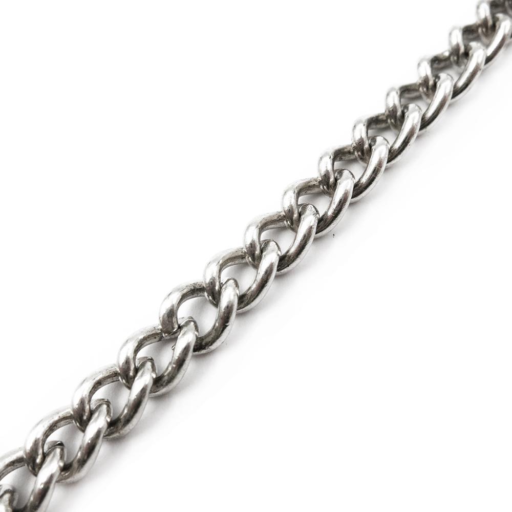 5,65mm Hopeinen ranne panssariketju 18,5cm #0 Kultatukku.fi